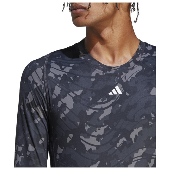 Adidas Ανδρική μακρυμάνικη μπλούζα Techfit AOP Long Sleeve Tee